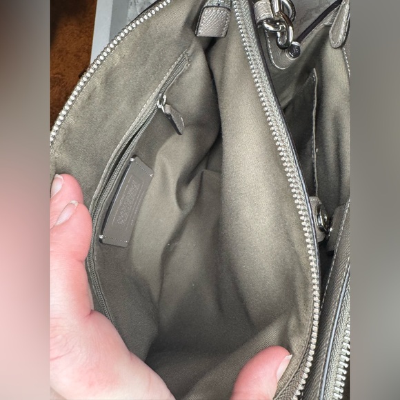 Coach Mini Christie Carryall 2-Way Bag Dark Gray Detachable Crossbody Strap - Picture 6 of 14